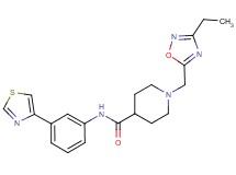 1-[(3-ethyl-1,2,4-oxadiazol-5-yl)methyl]-N-[3-(1,3-thiazol-4-yl)phenyl]piperidine-4-carboxamide