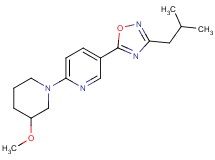 5-(3-isobutyl-1,2,4-oxadiazol-5-yl)-2-(3-methoxy-1-piperidinyl)pyridine