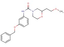 N-[3-(benzyloxy)phenyl]-2-(2-methoxyethyl)morpholine-4-carboxamide