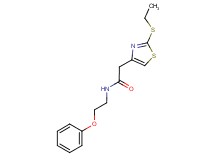 2-[2-(ethylthio)-1,3-thiazol-4-yl]-N-(2-phenoxyethyl)acetamide