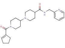 1'-(1-cyclopenten-1-ylcarbonyl)-N-(2-pyridinylmethyl)-1,4'-bipiperidine-4-carboxamide