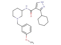 3-cyclohexyl-N-[1-(3-methoxybenzyl)-3-piperidinyl]-1H-pyrazole-4-carboxamide