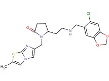 5-(2-{[(6-chloro-1,3-benzodioxol-5-yl)methyl]amino}ethyl)-1-[(2-methylimidazo[2,1-b][1,3]thiazol-6-yl)methyl]-2-pyrrolidinone