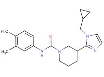 3-[1-(cyclopropylmethyl)-1H-imidazol-2-yl]-N-(3,4-dimethylphenyl)-1-piperidinecarboxamide