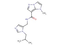 N-[(1-isobutyl-1H-imidazol-5-yl)methyl]-1-methyl-1H-imidazo[1,2-b]pyrazole-7-carboxamide