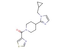 4-[1-(cyclopropylmethyl)-1H-imidazol-2-yl]-1-(1,3-thiazol-4-ylcarbonyl)piperidine