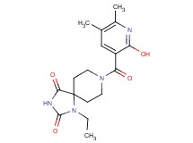 1-ethyl-8-[(2-hydroxy-5,6-dimethyl-3-pyridinyl)carbonyl]-1,3,8-triazaspiro[4.5]decane-2,4-dione