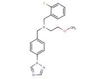 (2-fluorobenzyl)(2-methoxyethyl)[4-(1H-1,2,4-triazol-1-yl)benzyl]amine