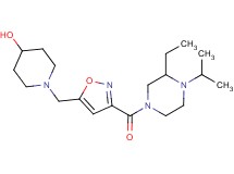 1-({3-[(3-ethyl-4-isopropylpiperazin-1-yl)carbonyl]isoxazol-5-yl}methyl)piperidin-4-ol