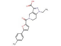 1-ethyl-5-[5-(4-methylphenyl)-2-furoyl]-4,5,6,7-tetrahydro-1H-pyrazolo[4,3-c]pyridine-3-carboxylic acid