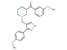 (3-methoxyphenyl)(1-{[3-(4-methoxyphenyl)-1H-pyrazol-4-yl]methyl}-3-piperidinyl)methanone
