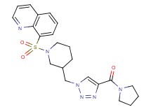 8-[(3-{[4-(1-pyrrolidinylcarbonyl)-1H-1,2,3-triazol-1-yl]methyl}-1-piperidinyl)sulfonyl]quinoline
