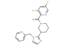 3,5-difluoro-2-({3-[1-(pyridin-2-ylmethyl)-1H-imidazol-2-yl]piperidin-1-yl}carbonyl)pyridine