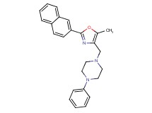1-{[5-methyl-2-(2-naphthyl)-1,3-oxazol-4-yl]methyl}-4-phenylpiperazine