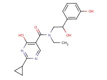 2-cyclopropyl-N-ethyl-4-hydroxy-N-[2-hydroxy-2-(3-hydroxyphenyl)ethyl]pyrimidine-5-carboxamide