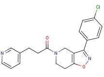 3-(4-chlorophenyl)-5-[3-(3-pyridinyl)propanoyl]-4,5,6,7-tetrahydroisoxazolo[4,5-c]pyridine