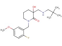 3-{[(2,2-dimethylpropyl)amino]methyl}-1-(2-fluoro-5-methoxybenzyl)-3-hydroxypiperidin-2-one