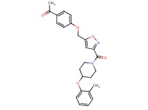 1-{4-[(3-{[4-(2-methylphenoxy)-1-piperidinyl]carbonyl}-5-isoxazolyl)methoxy]phenyl}ethanone