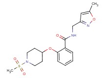 N-[(5-methylisoxazol-3-yl)methyl]-2-{[1-(methylsulfonyl)piperidin-4-yl]oxy}benzamide