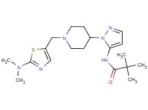 N-[1-(1-{[2-(dimethylamino)-1,3-thiazol-5-yl]methyl}-4-piperidinyl)-1H-pyrazol-5-yl]-2,2-dimethylpropanamide