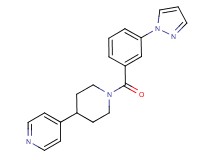 4-{1-[3-(1H-pyrazol-1-yl)benzoyl]-4-piperidinyl}pyridine