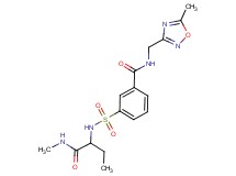 3-[({1-[(methylamino)carbonyl]propyl}amino)sulfonyl]-N-[(5-methyl-1,2,4-oxadiazol-3-yl)methyl]benzamide