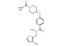 4-{[1-(cyclopropylcarbonyl)-4-piperidinyl]oxy}-N-methyl-N-[(3-methyl-2-thienyl)methyl]benzamide