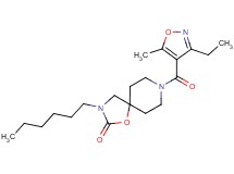 8-[(3-ethyl-5-methylisoxazol-4-yl)carbonyl]-3-hexyl-1-oxa-3,8-diazaspiro[4.5]decan-2-one