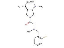 (3S*,4R*)-1-{[(2-fluorobenzyl)(methyl)amino]acetyl}-4-isopropyl-N,N-dimethyl-3-pyrrolidinamine
