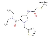 (4S)-N,N-diethyl-4-{[(methylthio)acetyl]amino}-1-(2-thienylmethyl)-L-prolinamide