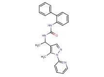 N-2-biphenylyl-N'-{1-[5-methyl-1-(2-pyridinyl)-1H-pyrazol-4-yl]ethyl}urea