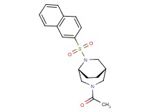(1S*,5R*)-3-acetyl-6-(2-naphthylsulfonyl)-3,6-diazabicyclo[3.2.2]nonane