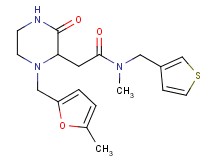 N-methyl-2-{1-[(5-methyl-2-furyl)methyl]-3-oxo-2-piperazinyl}-N-(3-thienylmethyl)acetamide