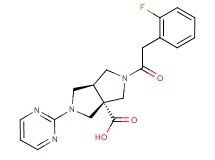 (3aS*,6aS*)-2-[(2-fluorophenyl)acetyl]-5-pyrimidin-2-ylhexahydropyrrolo[3,4-c]pyrrole-3a(1H)-carboxylic acid