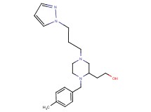 2-{1-(4-methylbenzyl)-4-[3-(1H-pyrazol-1-yl)propyl]-2-piperazinyl}ethanol