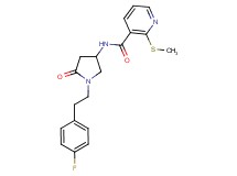 N-{1-[2-(4-fluorophenyl)ethyl]-5-oxo-3-pyrrolidinyl}-2-(methylthio)nicotinamide