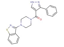 3-{4-[(3-phenyl-1H-pyrazol-4-yl)carbonyl]-1-piperazinyl}-1,2-benzisothiazole