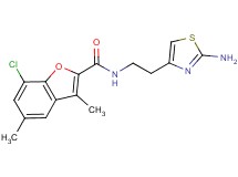 N-[2-(2-amino-1,3-thiazol-4-yl)ethyl]-7-chloro-3,5-dimethyl-1-benzofuran-2-carboxamide