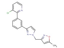 3-chloro-2-(3-{1-[(5-methyl-3-isoxazolyl)methyl]-1H-pyrazol-3-yl}phenyl)pyridine