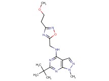 6-tert-butyl-N-{[3-(2-methoxyethyl)-1,2,4-oxadiazol-5-yl]methyl}-1-methyl-1H-pyrazolo[3,4-d]pyrimidin-4-amine