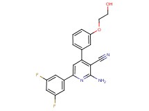2-amino-6-(3,5-difluorophenyl)-4-[3-(2-hydroxyethoxy)phenyl]nicotinonitrile