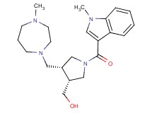 {(3R*,4R*)-4-[(4-methyl-1,4-diazepan-1-yl)methyl]-1-[(1-methyl-1H-indol-3-yl)carbonyl]pyrrolidin-3-yl}methanol