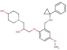 1-[2-hydroxy-3-(4-methoxy-2-{[(1-phenylcyclopropyl)amino]methyl}phenoxy)propyl]-4-piperidinol
