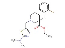 ethyl 1-{[2-(dimethylamino)-1,3-thiazol-5-yl]methyl}-3-(2-fluorobenzyl)-3-piperidinecarboxylate
