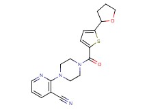 2-(4-{[5-(tetrahydro-2-furanyl)-2-thienyl]carbonyl}-1-piperazinyl)nicotinonitrile