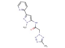 N-[1-methyl-3-(2-pyridinyl)-1H-pyrazol-5-yl]-2-(5-methyl-2H-tetrazol-2-yl)acetamide