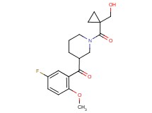 (5-fluoro-2-methoxyphenyl)(1-{[1-(hydroxymethyl)cyclopropyl]carbonyl}piperidin-3-yl)methanone