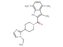 2-{[4-(1-ethyl-1H-imidazol-2-yl)piperidin-1-yl]carbonyl}-3,4,7-trimethyl-1H-indole