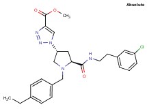 methyl 1-[(3R,5S)-5-({[2-(3-chlorophenyl)ethyl]amino}carbonyl)-1-(4-ethylbenzyl)-3-pyrrolidinyl]-1H-1,2,3-triazole-4-carboxylate