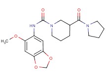 N-(6-methoxy-1,3-benzodioxol-5-yl)-3-(pyrrolidin-1-ylcarbonyl)piperidine-1-carboxamide